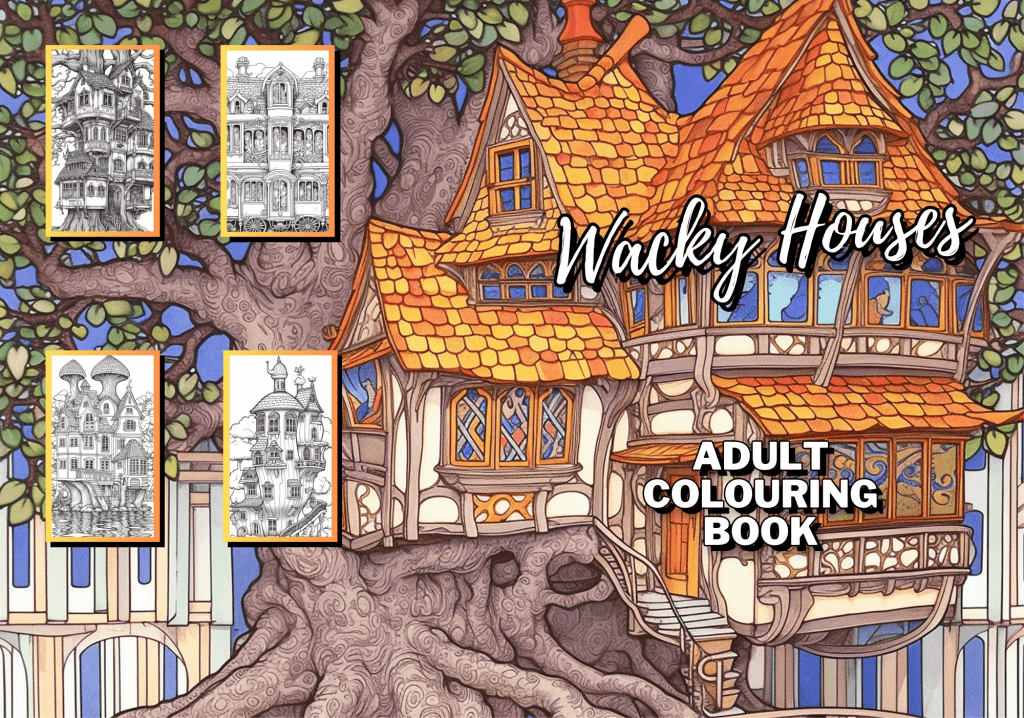 Colouring Books for Adults - Wacky Houses